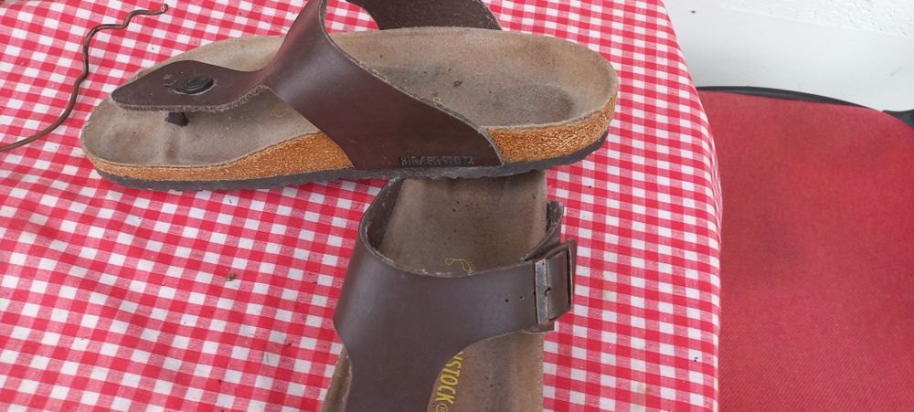 Birkenstock klapki skórzane