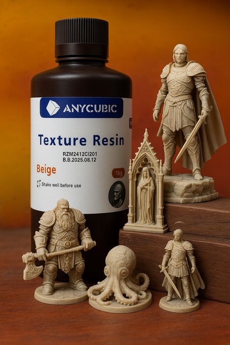 Свіженька смола Anycubik TEXTURE Resin Beige / TEXTURE Resin HD Gray
