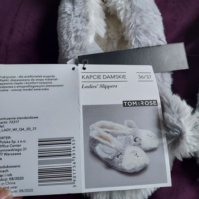 Nowe kapcie pantofle papucie 36/37