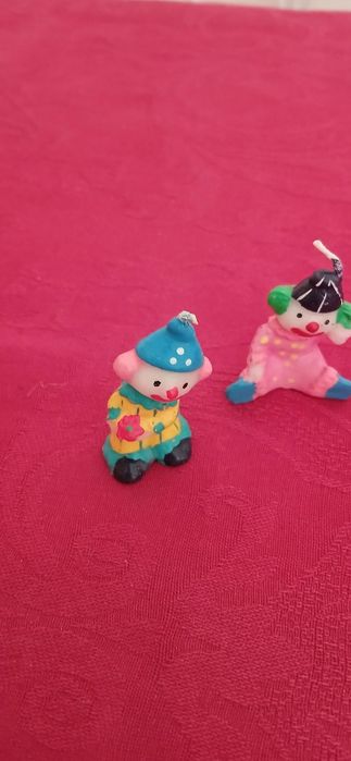 Quatro mini velas/palhaços, vintage
