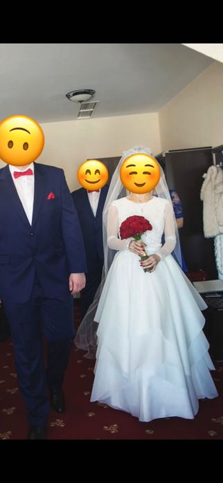 Sukienka ślubna body+spódnica