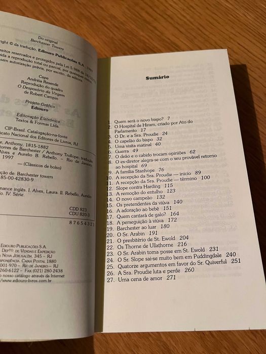 AS TORRES DE BARCHESTER      Anthony Trollope