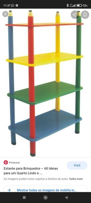 2 conjuntos de prateleiras Triplas, em forma de lápis do Corte Inglês