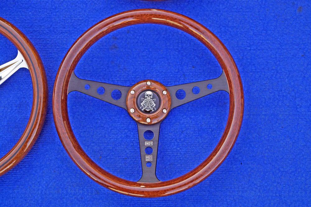 Руль ретро спортивный (под дерево) 350мм