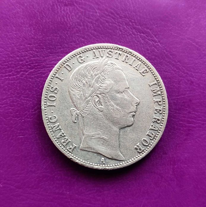 Moneta 1 FLOREN 1859 A / AUSTRIA - Srebro - Rzadkość !
