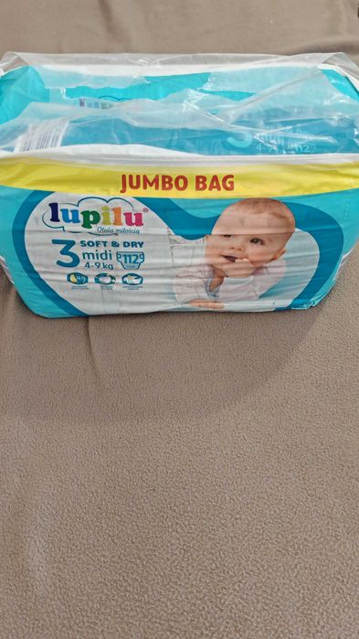 Підгузки памперси Lupilu 112 шт велика упаковка Jumbo Bag 3-го розміру