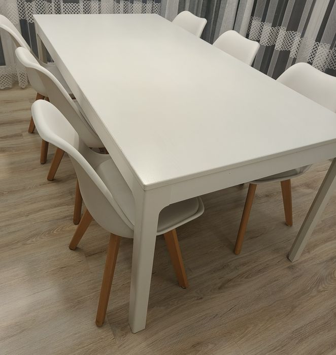 Stół rozkładany Ikea 120-240x80 + krzesla