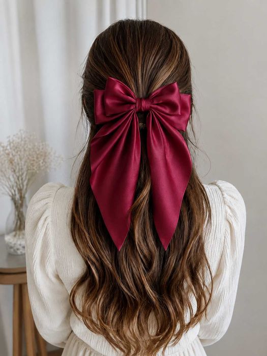 Laço de Cabelo Bordeaux