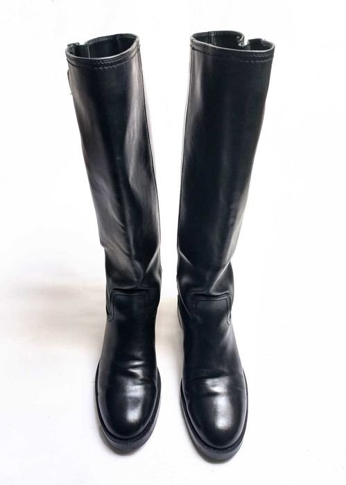 Botas cano Alto Pele Preto Senhora 38 Zara