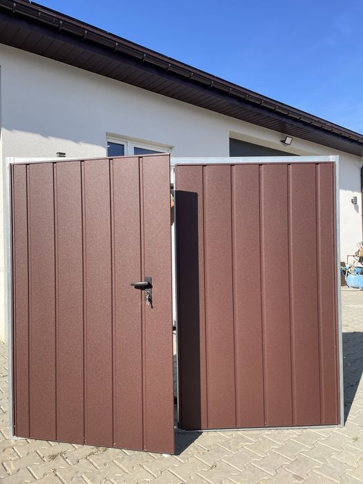 Bramy garażowe uchylne/ dwuskrzydłowe/ drzwi stalowe na wymiar