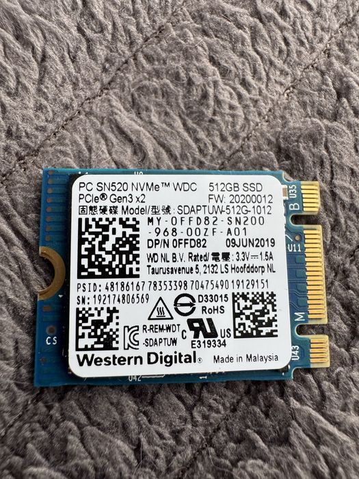 SSD Диск WD/512Gb M.2 NVMe