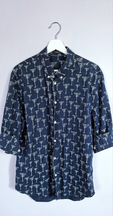 Granatowa koszula regular z długim rękawem Samsøe&Samsøe eur XL