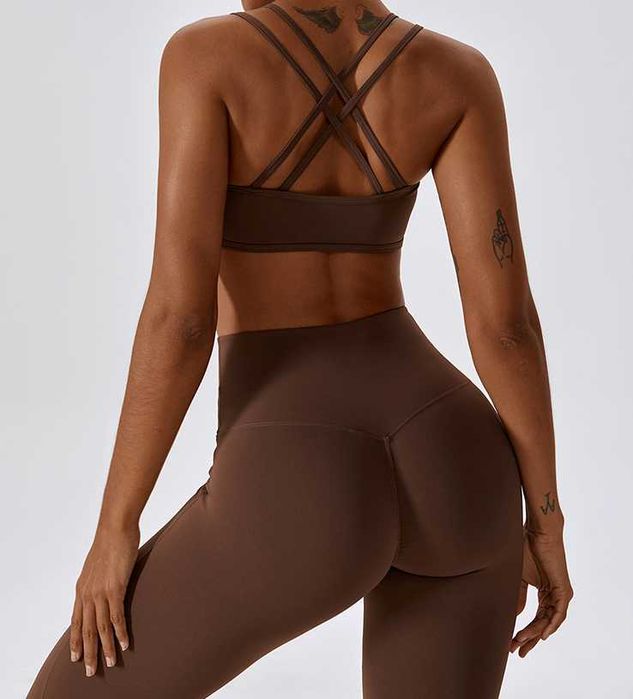 Топ Alo Yoga Fitness Bra Brown px09-BN