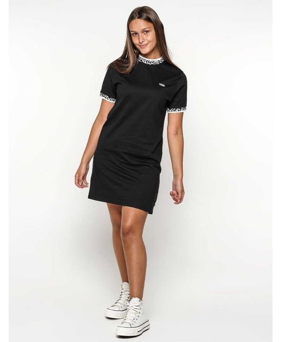 Vans платье футболка поямое черное мини оригинал хлопковое