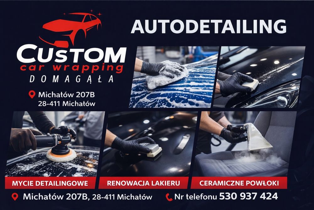 Usługi Auto detailing, pranie tapicerki samochodowej