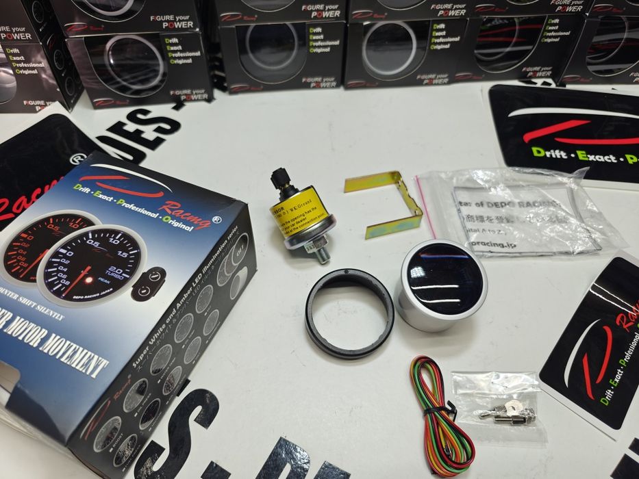 Manómetro DEPO pressão de turbo óleo água egt rpm afr