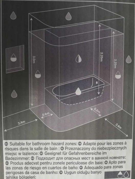 Plafon Led z Głośnikiem do Łazienki (sterowanie smartfonem - Bluetooth