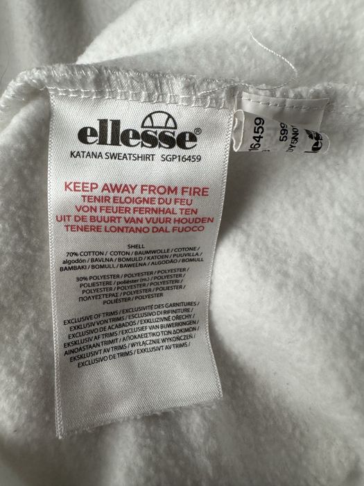 Ellesse biała bluza M