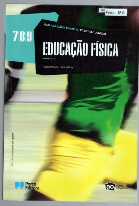 Vendo 4 livros escolares educação fisica 7 8 9 ano