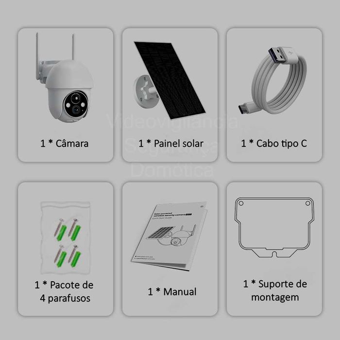 Câmara Rotativa ‼️ Full HD ‼️ Sem Fio/Wi-Fi ‼️ Bateria ‼️ Painel Solar