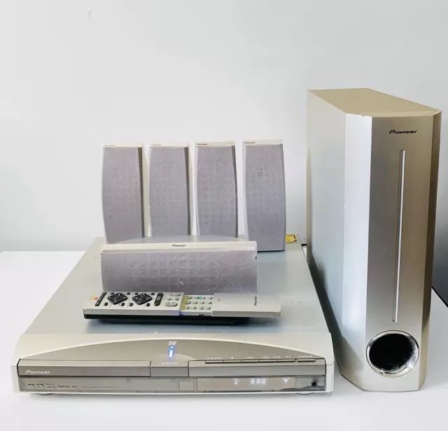 pioneer xv dv222 leitor dvd home cinema sistema som colunas sobwoofwer