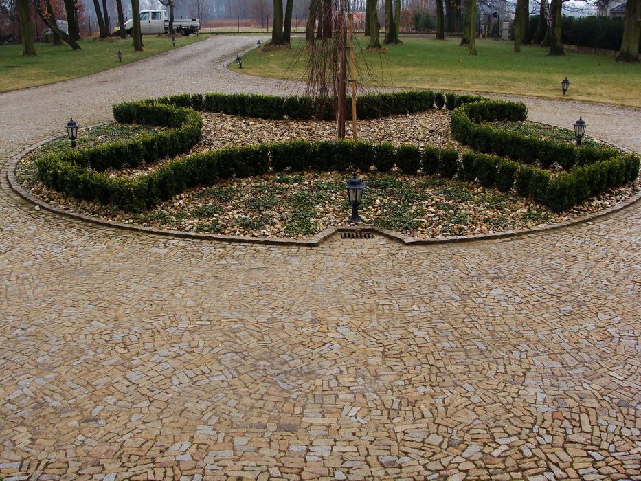 Kamień granitowy gabionowy, łupek granitowy żółto-szary