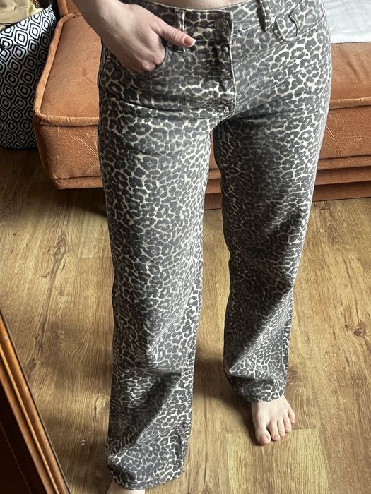 Леопардові котонові штани