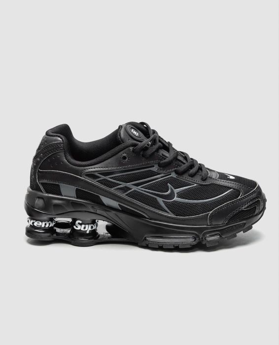 Кросівки Nike Shox Ride 2 Supreme Black White • Найк Шокс Супрім (чорні)