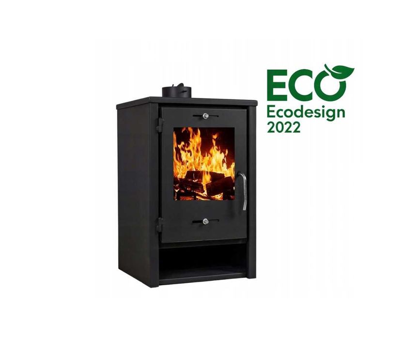 Piec Piecyk żeliwny kominek koza Leo Szamot wolnostojący