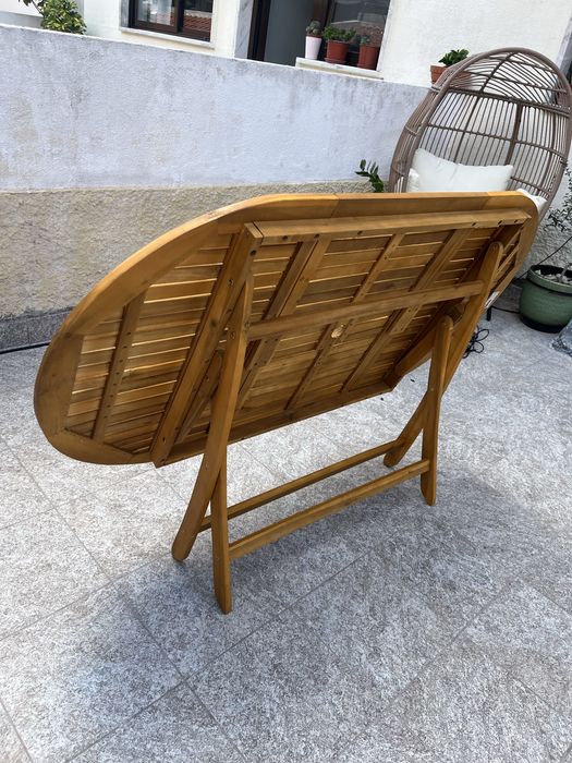 Mesa exterior madeira oval NOVA