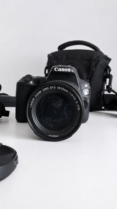 vendo conjunto ds canon eos 200d usada