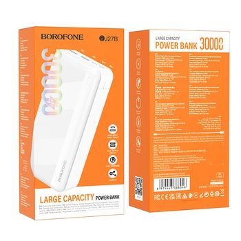 Borofone Power Bank 30000mAh BJ27B Pindar - 2xUSB - czarny lub bialy
