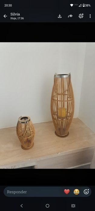 Lanternas decorativas de bambu