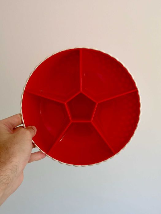 Travessa de petiscos em plástico rígido Emsa – anos 70 / 80