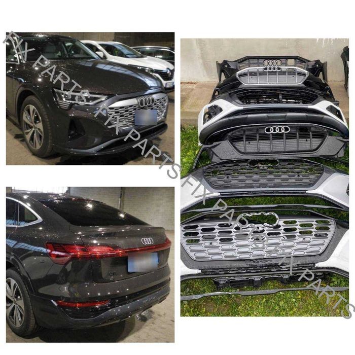 Передний бампер Audi Q8 e-tron GE + капот, решетка, фары