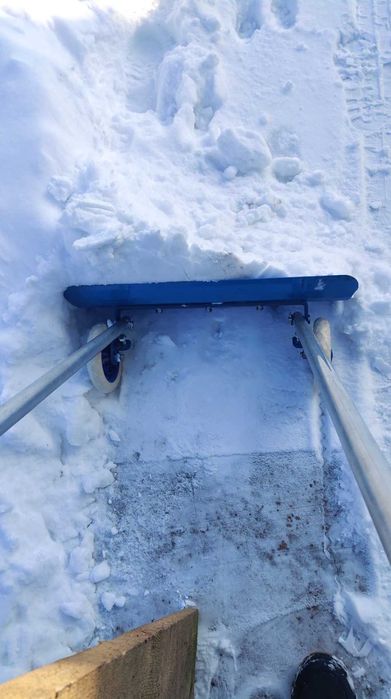 Лопата на колесах для снега Шустрик-3А,з подвійною ручкою-алюминий