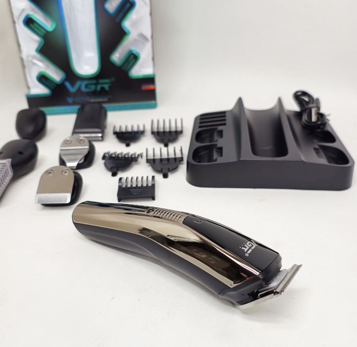 Машинка для стрижки VGR акумуляторна професійна 5в1. Тример. Триммер