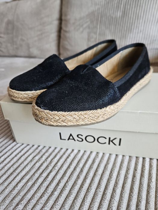 Czarne espadryle Lasocki 36 23cm