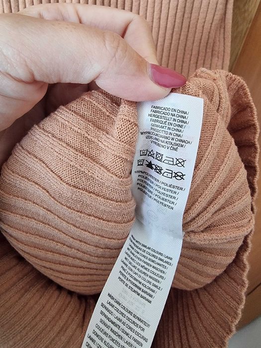 Vestido justo midi salmão Primark, tamanho 2XS - nunca usado