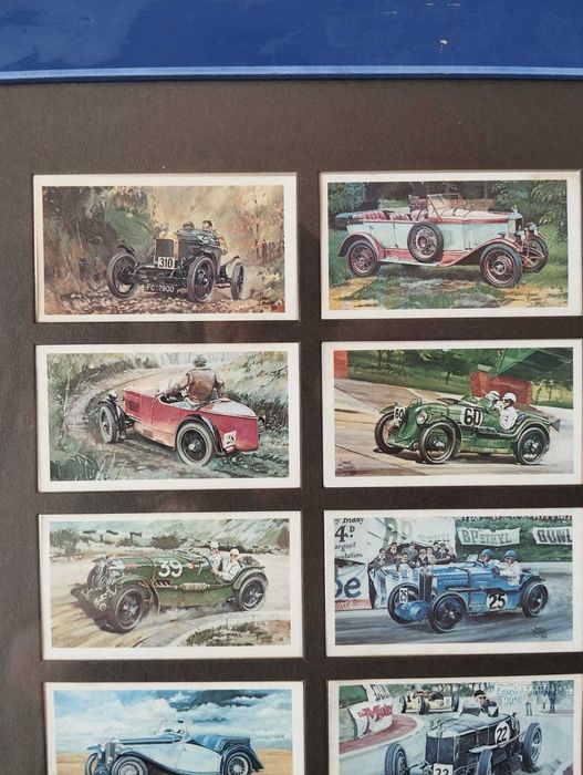 Quadros com Cartas Carros Antigos Emolduradas