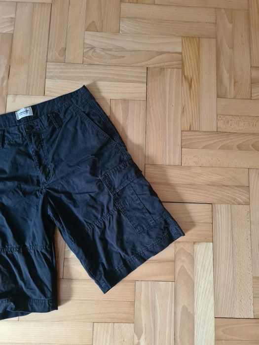 Krótkie spodenki szorty cargo bojówki czarne Jack&jones M