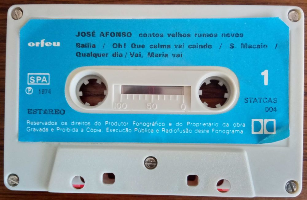 José Afonso	- - - - -		Contos Velhos, Rumos Novos	- - - - -	K7
