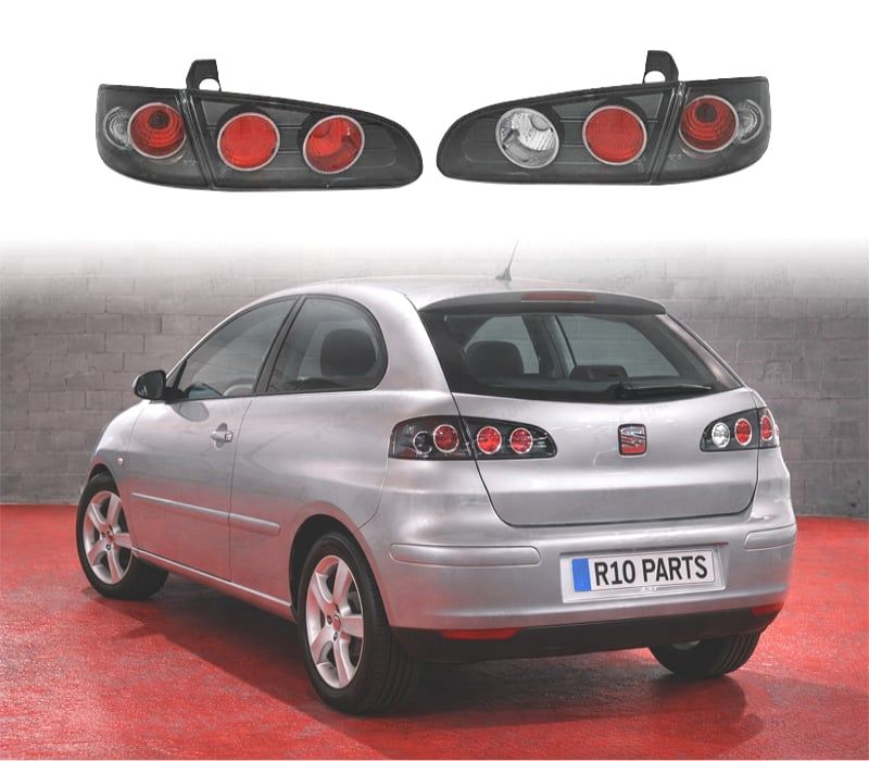 FAROLINS TRASEIROS SEAT IBIZA 6L 02-08 PRETO