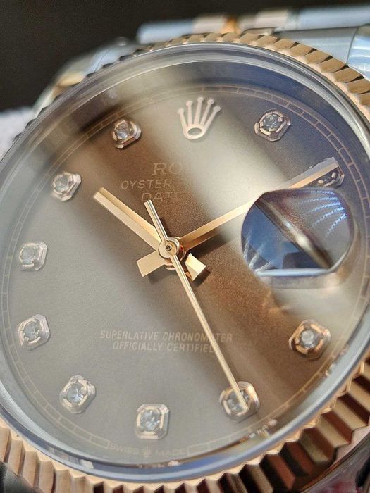 Жіночий механічний годинник Datejust Chocolate Diamond 36 mm- Lady
