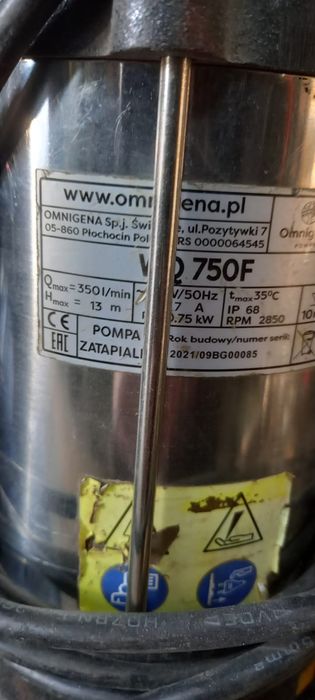 Pompa omnigena  0,75 kW  350l/min