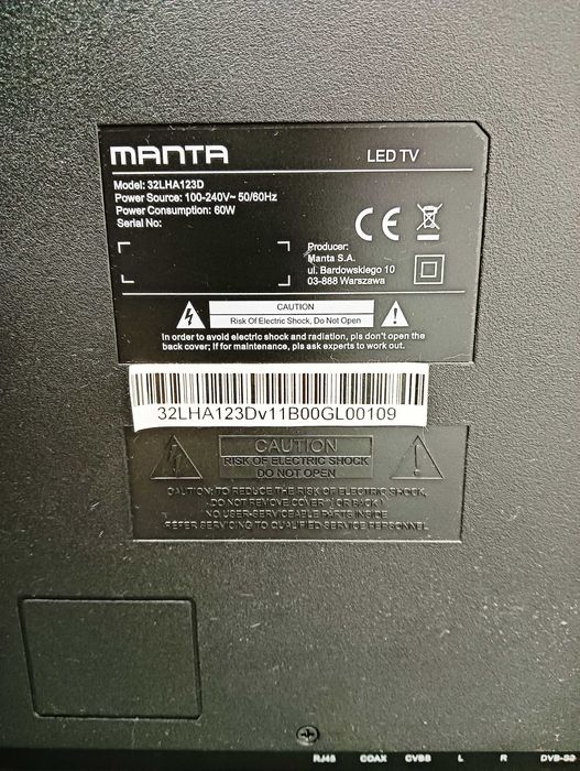Telewizor Manta 32LHA123D 32" cale