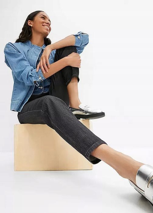 B.P.C modne jeansy mom ciemne r.42