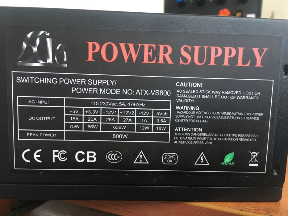 Блоки питания ПК  и ремонт любыхбп