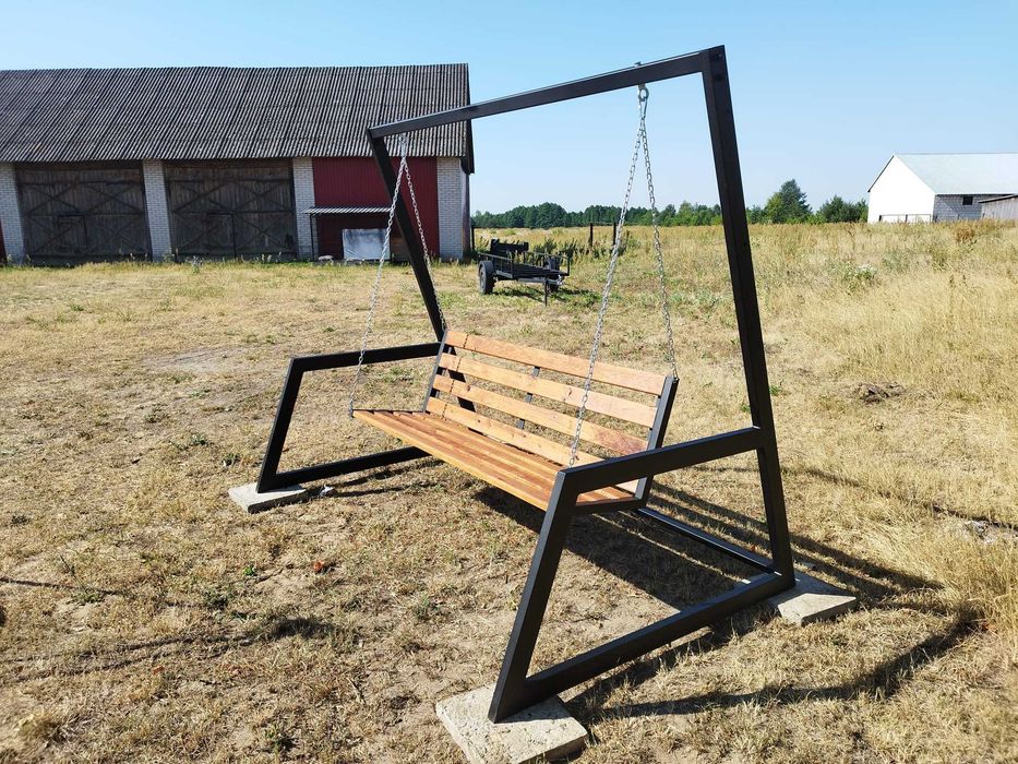 Huśtawka ogrodowa metalowa / loft