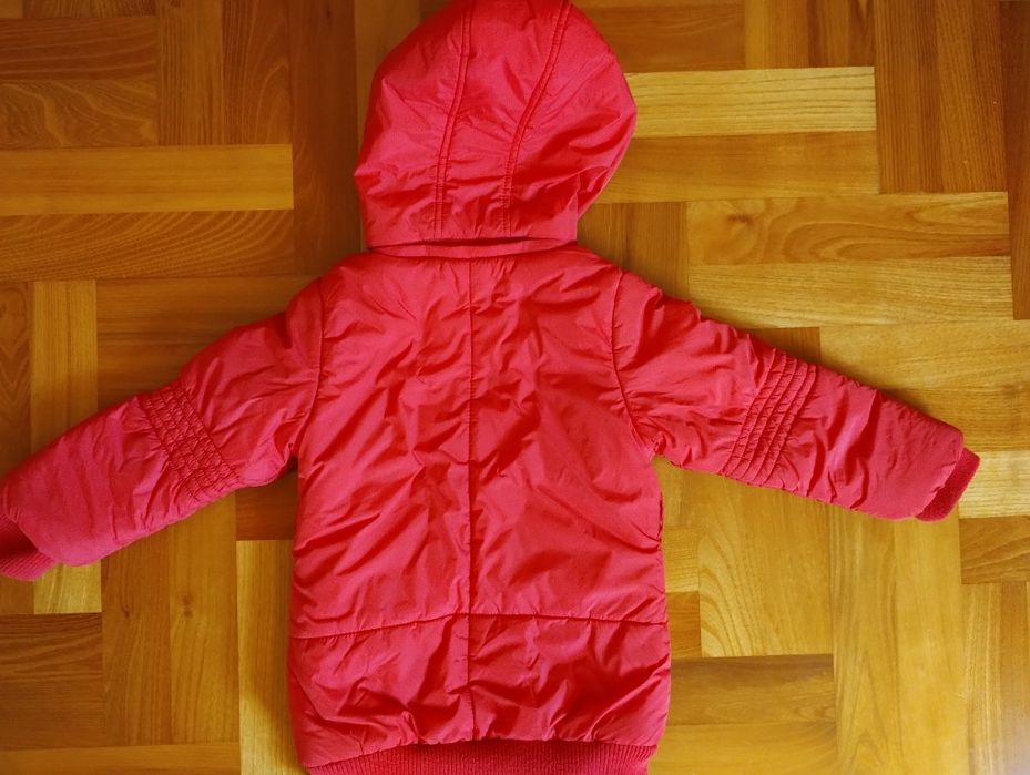 Kurtka zimowa dla dziewczynki, spodnie narciarskie rozmiar 92